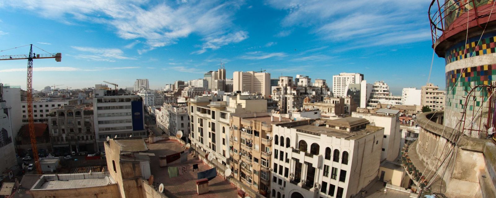 Casablanca vue d'en haut, sous un ciel dégagé